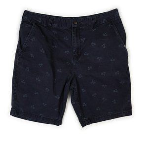 FADED GLORY navy chino shorts w/ palm trees size 38